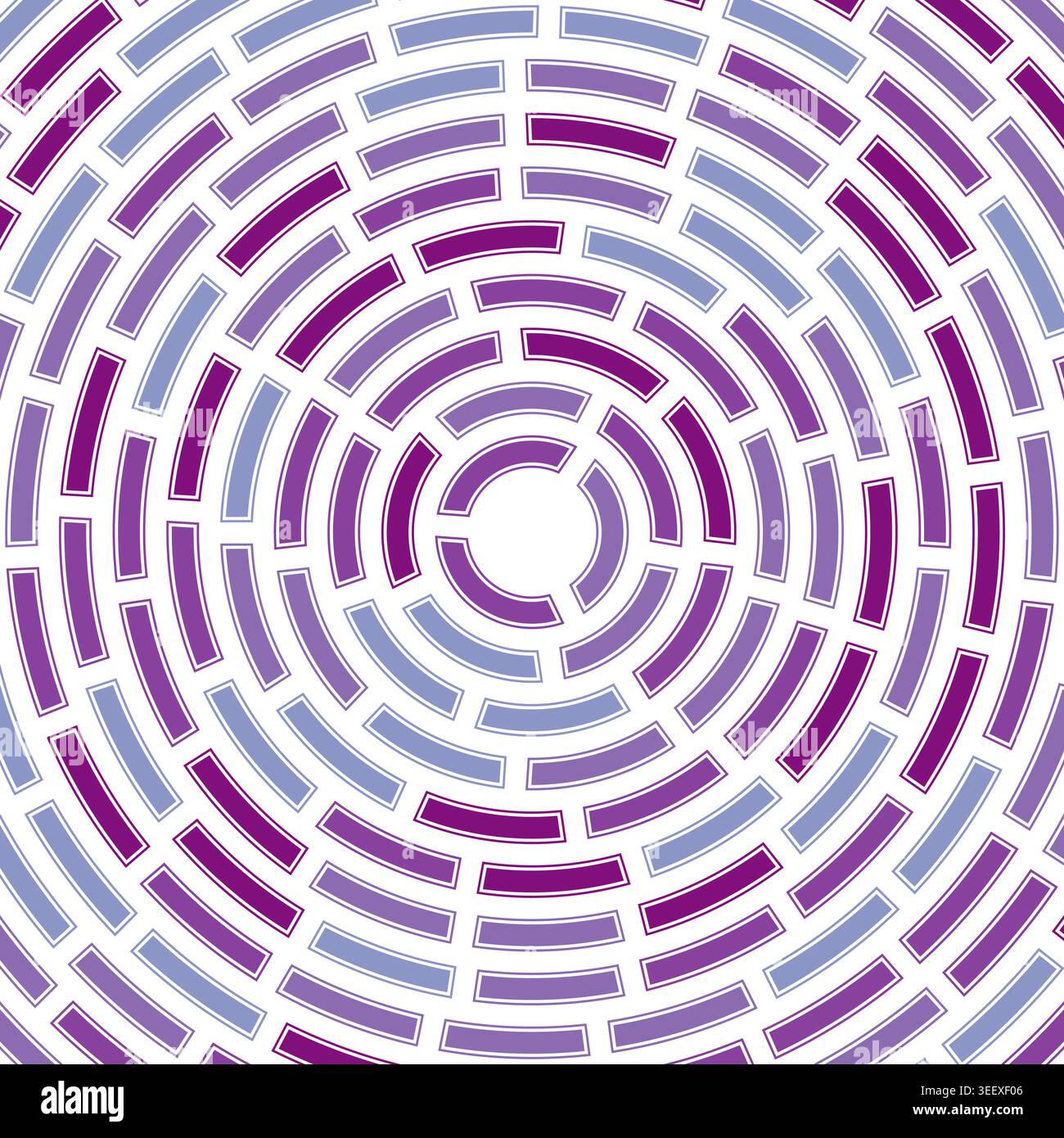 Segments centered. Heavy weight. Solid cells in frame. Abstract pattern. Large padding. Artistic vector image. Stock Vector