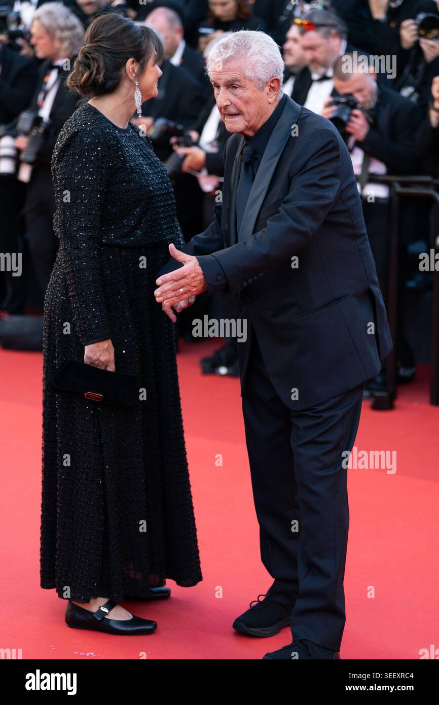 Cannes, France. 12th May, 2026. Valérie Perrin and Claude Lelouch attend the opening ceremony and "La Vénus Electrique" (The Electric Venus) screening during the 79th annual Cannes Film Festival at Palais des Festivals. Credit: SOPA Images Limited/Alamy Live News Stock Photo