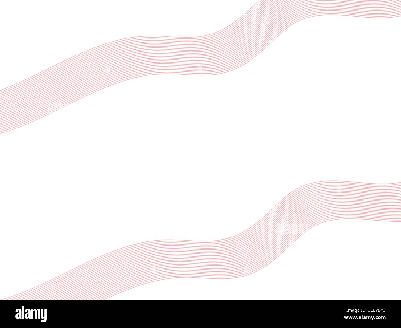 Soft pink wavy lines, delicate pastel abstract background, gentle flowing ribbon design, elegant decorative element for branding and web. Stock Vector