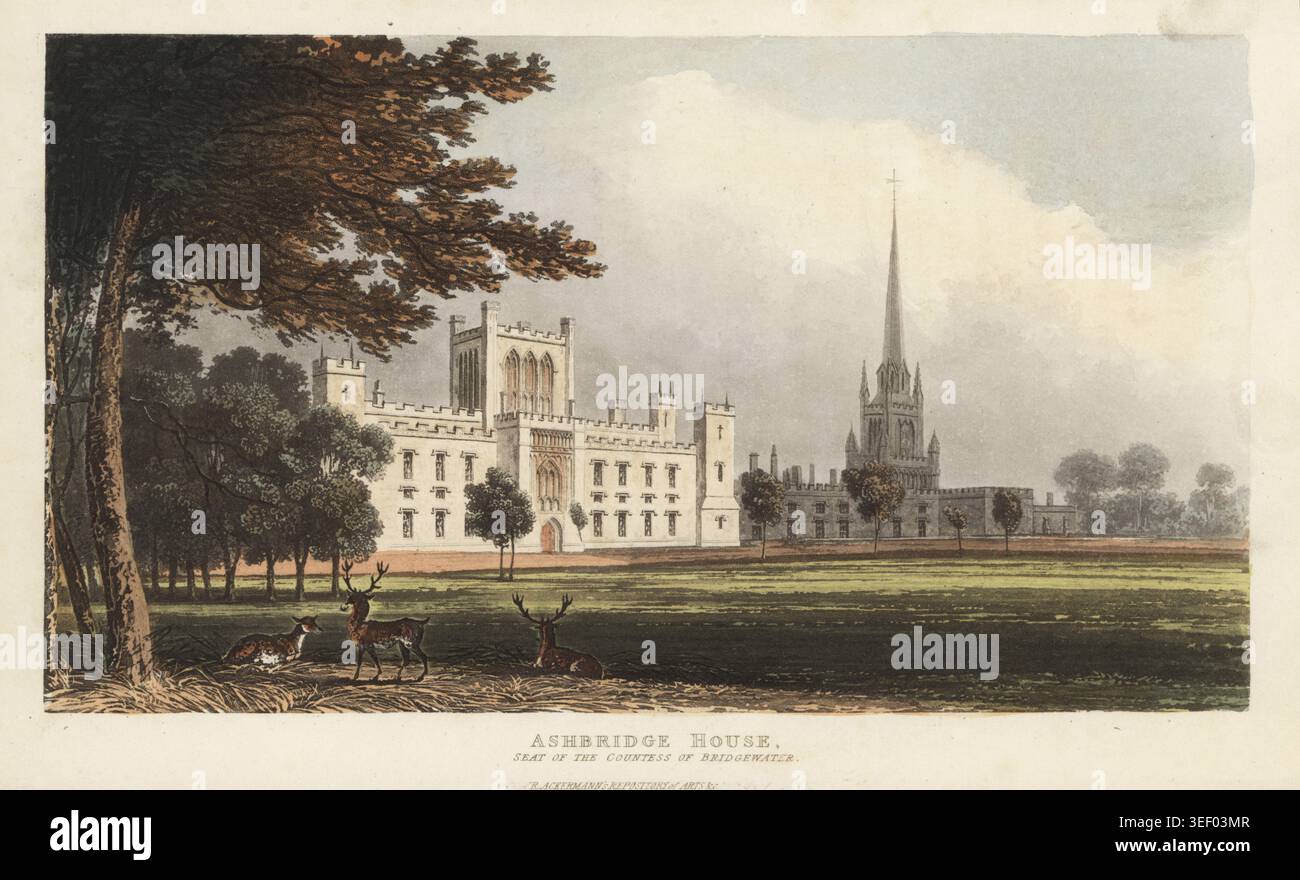 Repton Monastery Ashridge House, Hertfordshire. Medieval monastery turned royal ...