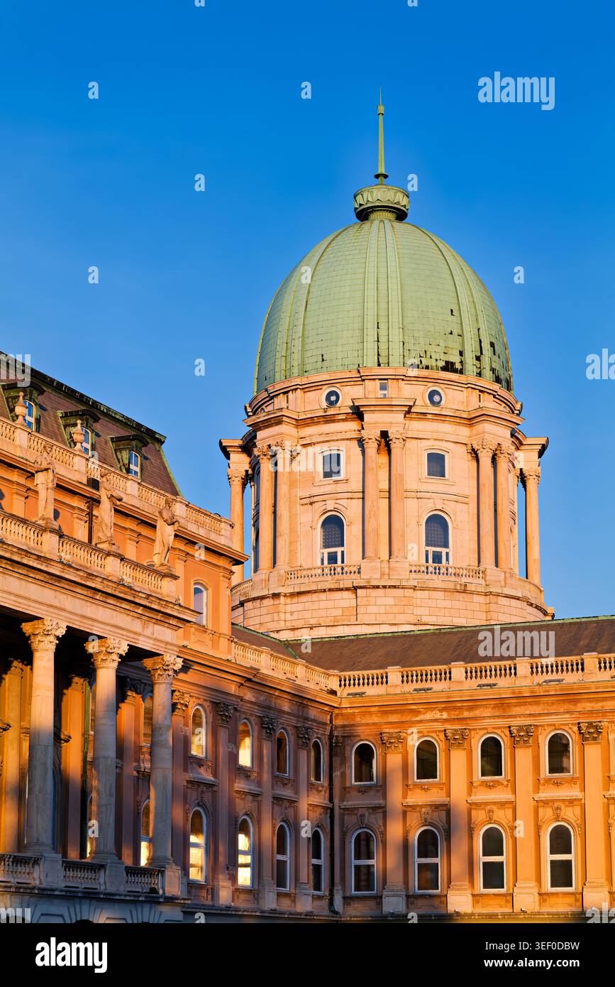 Visitors see the famous Buda Castle in Budapest during the day. The ...