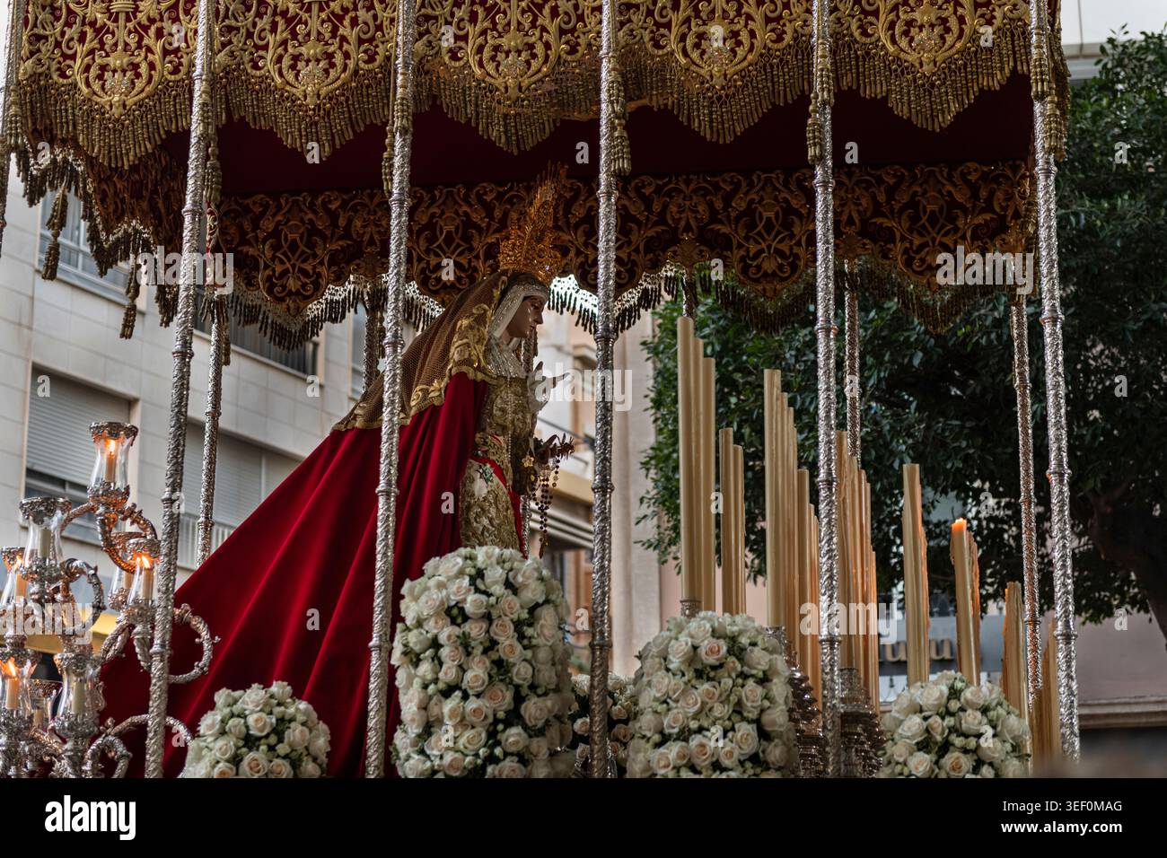 Processional Float Almeria, Spain - March 30, 2026: A Holy Week processional float ...