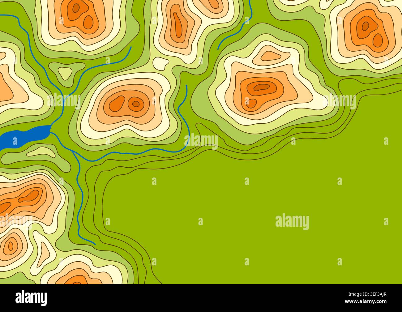 Map Geodezy Abstract outline topographic contour map. Landscape geodesy topography ...