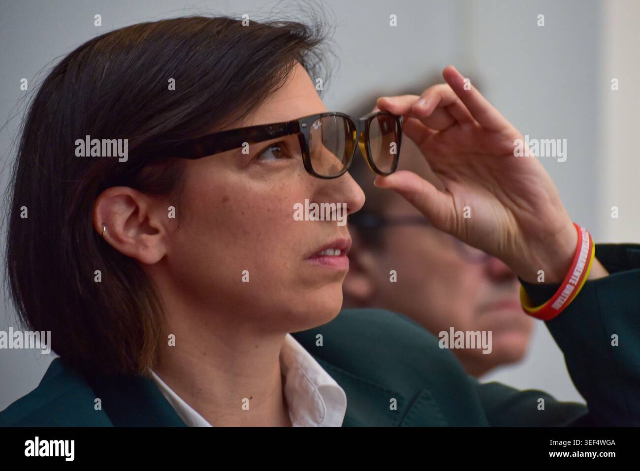 Rome, Italy. 13th May, 2026. Democratic Party Leader Elly Schlein attends the Ecofuturo Festival at Città dell'Altra Economia. The Ecofuturo Festival is an annual event in Rome dedicated to environmental sustainability and technological innovation to promote the ecological transition through debates and exhibitions. Credit: SOPA Images Limited/Alamy Live News Stock Photo