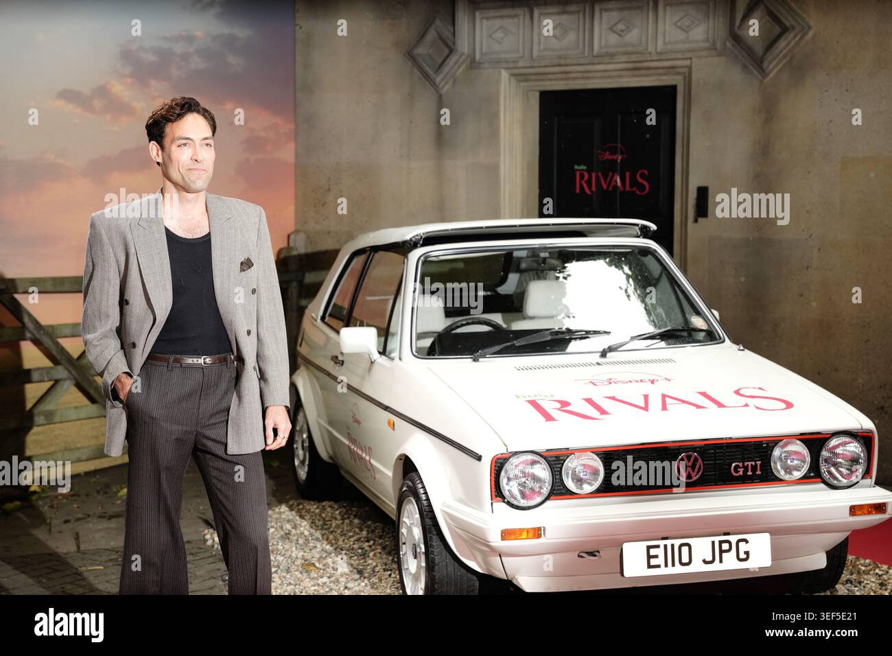 Alex Hassell arriving for the world premiere of season two of Rivals ...
