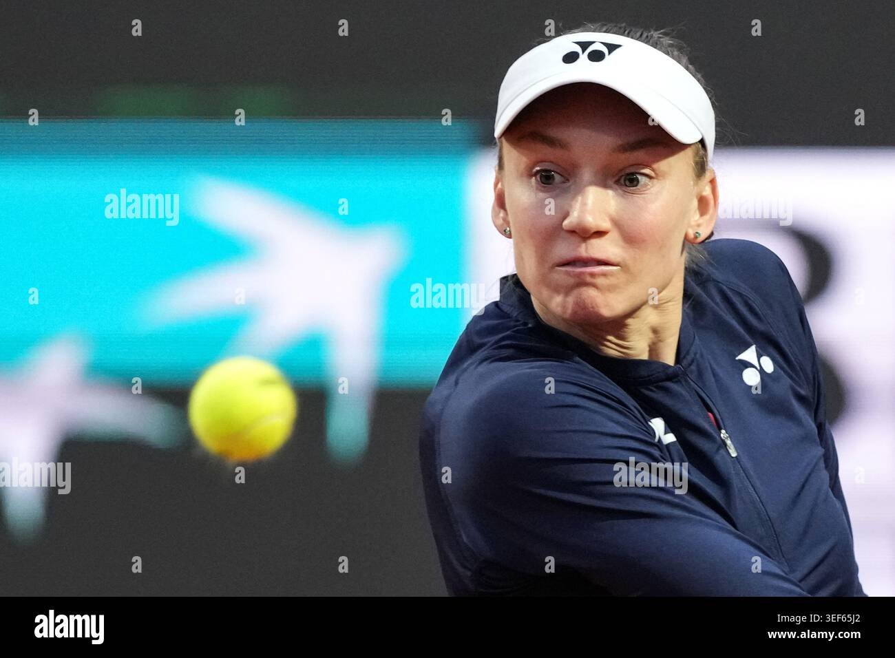 Rome, Italy. 13th May, 2026. Elena Rybakina of Kazakhstan during the match against Elina Svitolina of Ukraine at the Internazionali BNL d'Italia 2026 tennis tournament at Foro Italico in Rome (Italy) on May, 13, 2026. Credit: Insidefoto/Alamy Live News Stock Photo