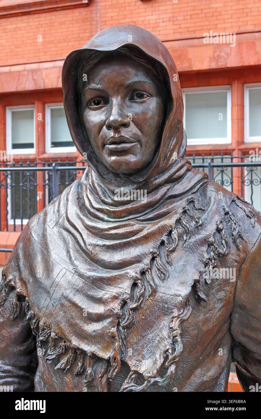 Wigan Mining Monument - pit brow lass, Wigan, England, UK. Stock Photo
