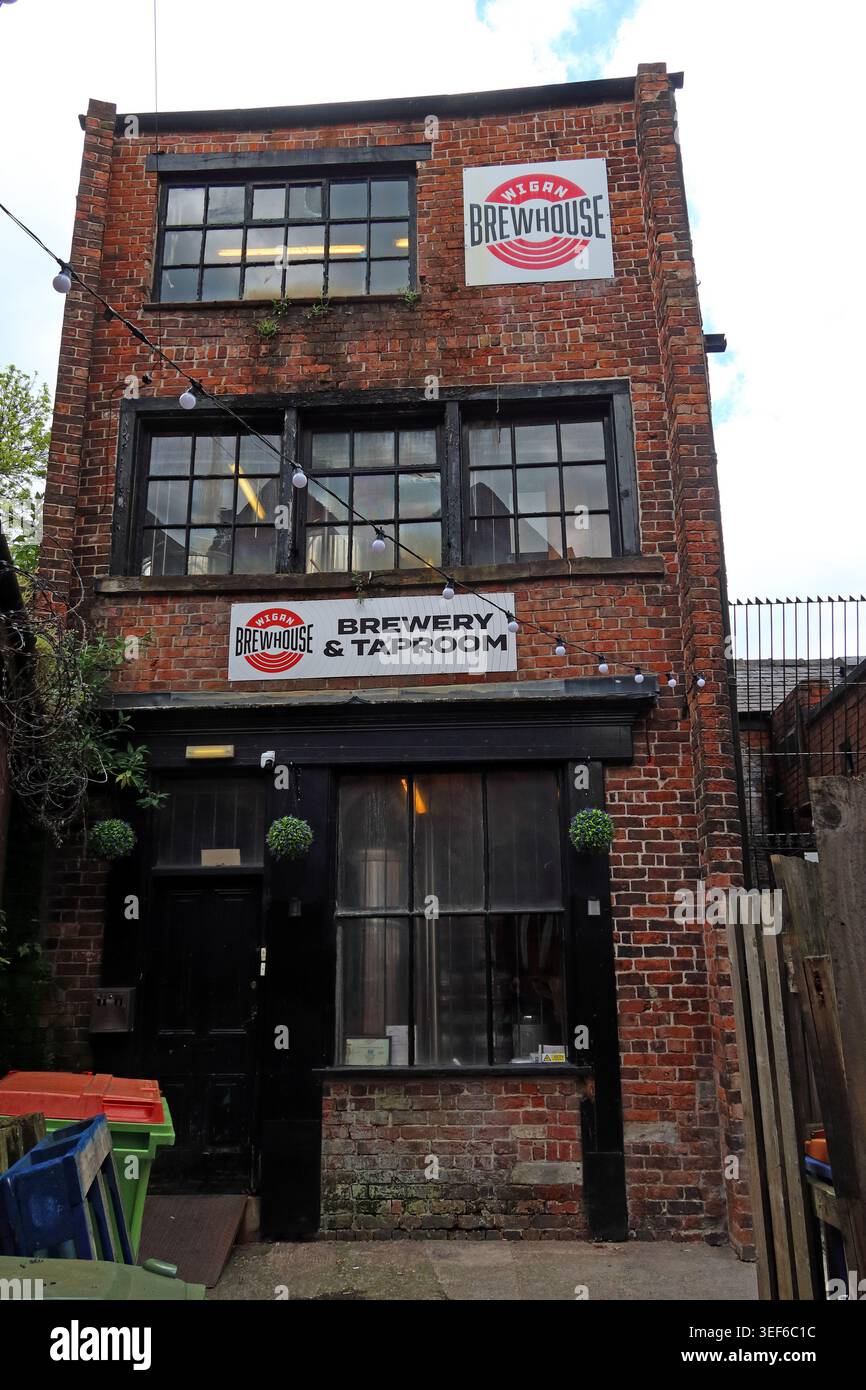 Wigan Bewhouse Brewery & Taproom, Wigan, England, UK. Stock Photo