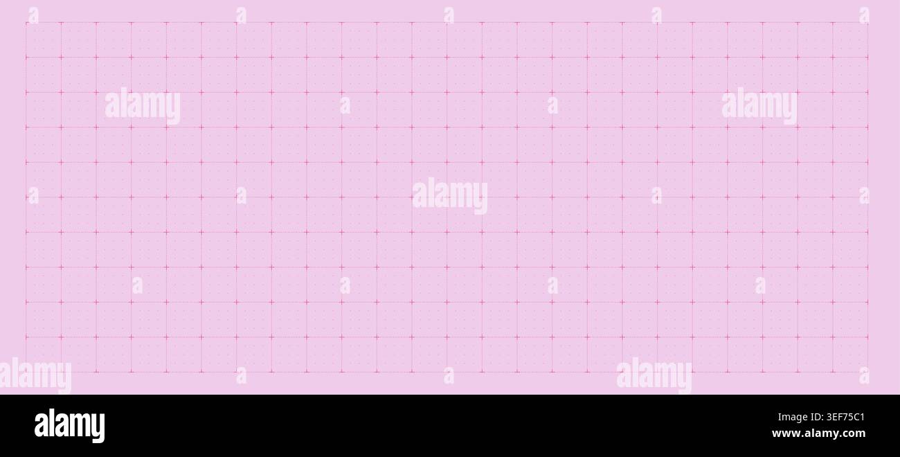 Technical drawing sheet dot matrix cross geometry, margin layout blueprint style. Dense point structure for planning pages diagrams UI wireframes education notebooks digital technology visuals. Stock Vector