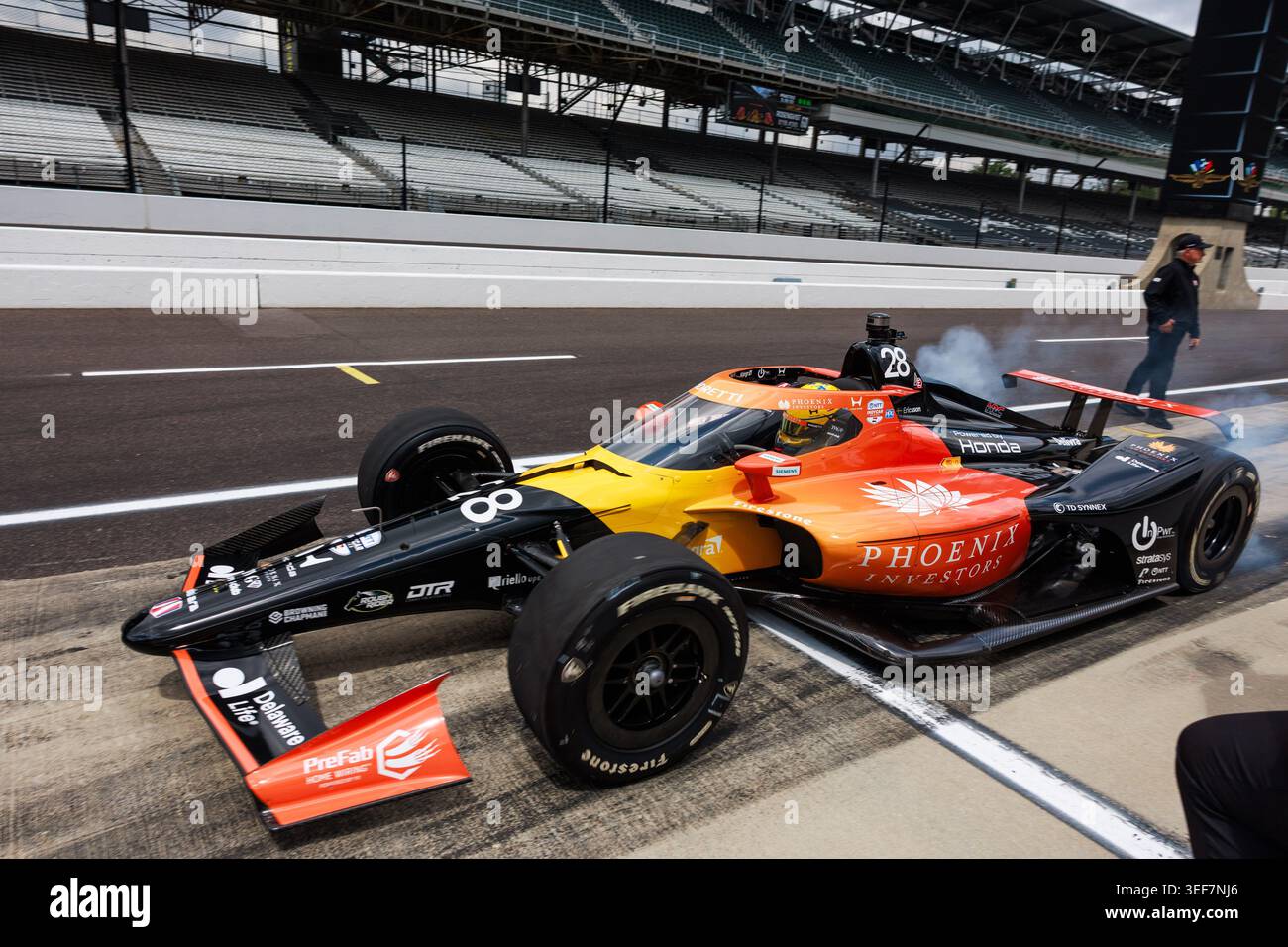 Indianapolis, United States. 13th May, 2026. Andretti driver Marcus Ericsson (28) practices for day two of practice for the Indy 500 at the Indianapolis Motor Speedway. The practice for the race is part of the schedule leading into the Indianapolis 500. Credit: SOPA Images Limited/Alamy Live News Stock Photo
