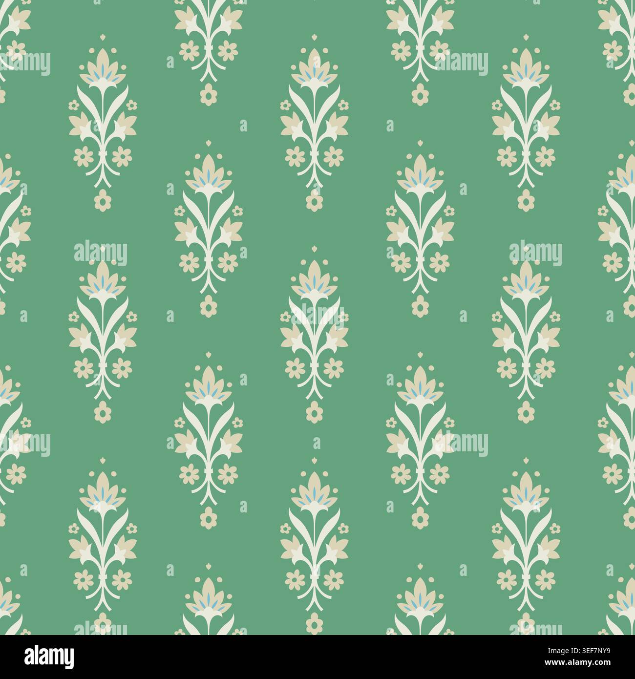 Classic Floral Arabesque Damask Motif Stock Vector