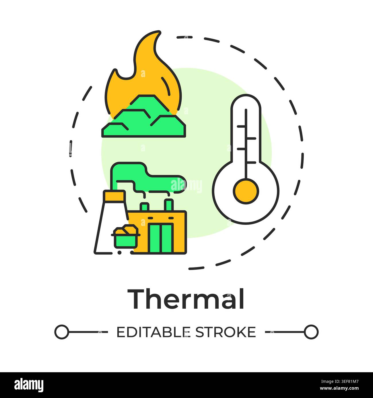 Thermal multi color concept icon Stock Vector