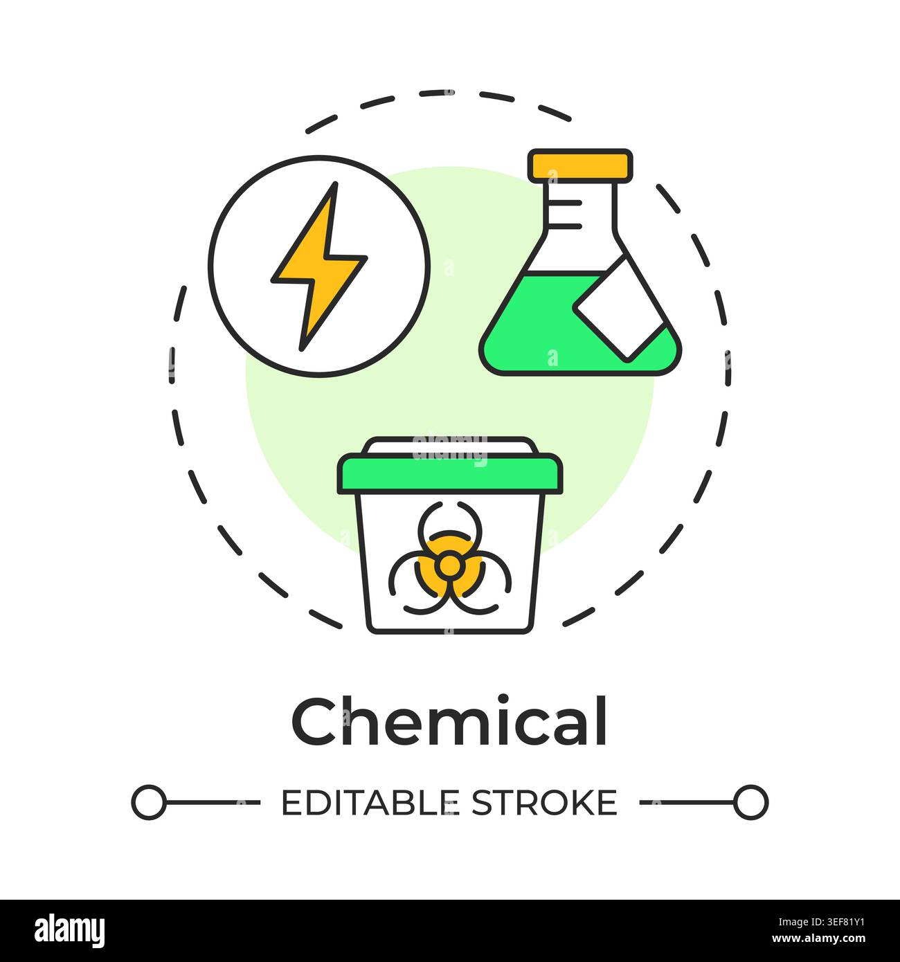 Chemical multi color concept icon Stock Vector