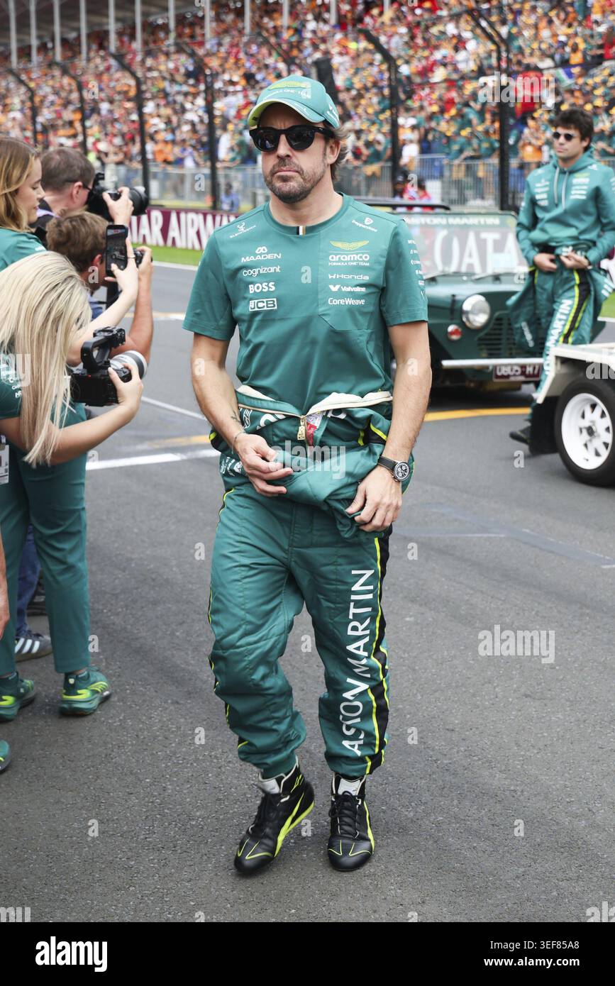 MELBOURNE, AUSTRALIA - MARCH 08 2026: Fernando Alonso of Spain and ...