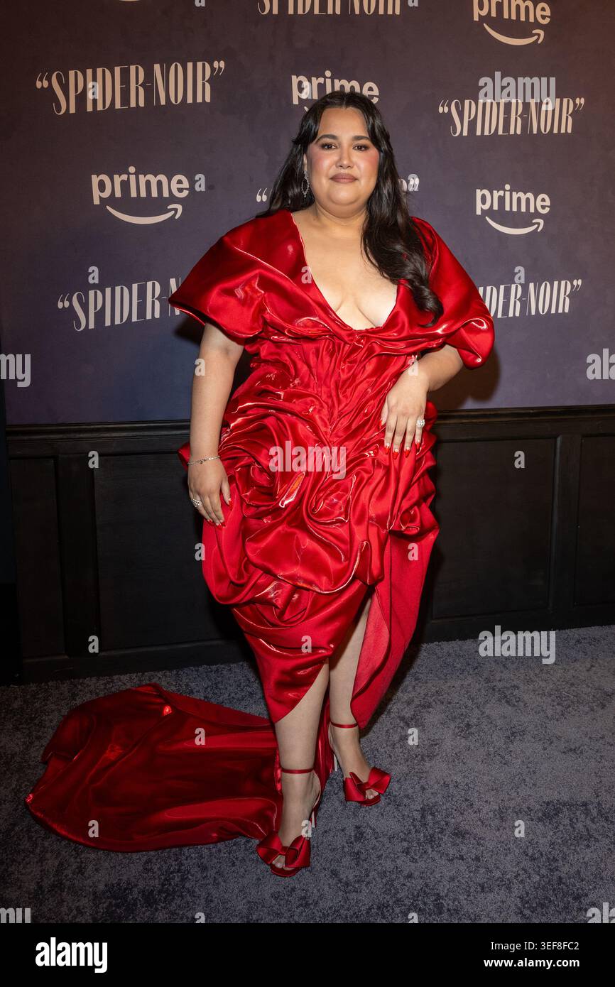 Karen Rodriguez attends Prime Video's "Spider-Noir" world premiere at ...