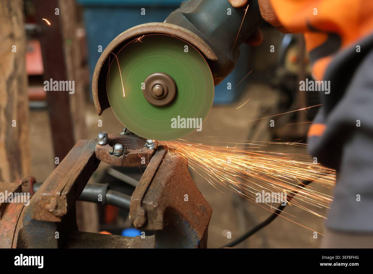 What circular saw sparks inside usually mean