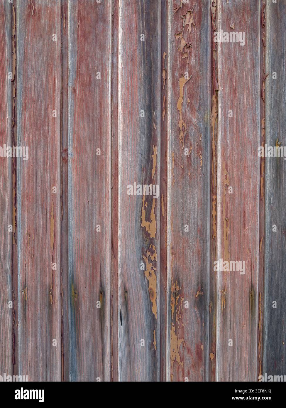 Red painted old wooden wall. Red background Stock Photo