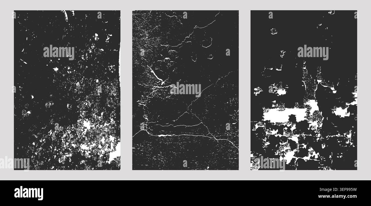 Distressed Texture Panel Set Stock Vector