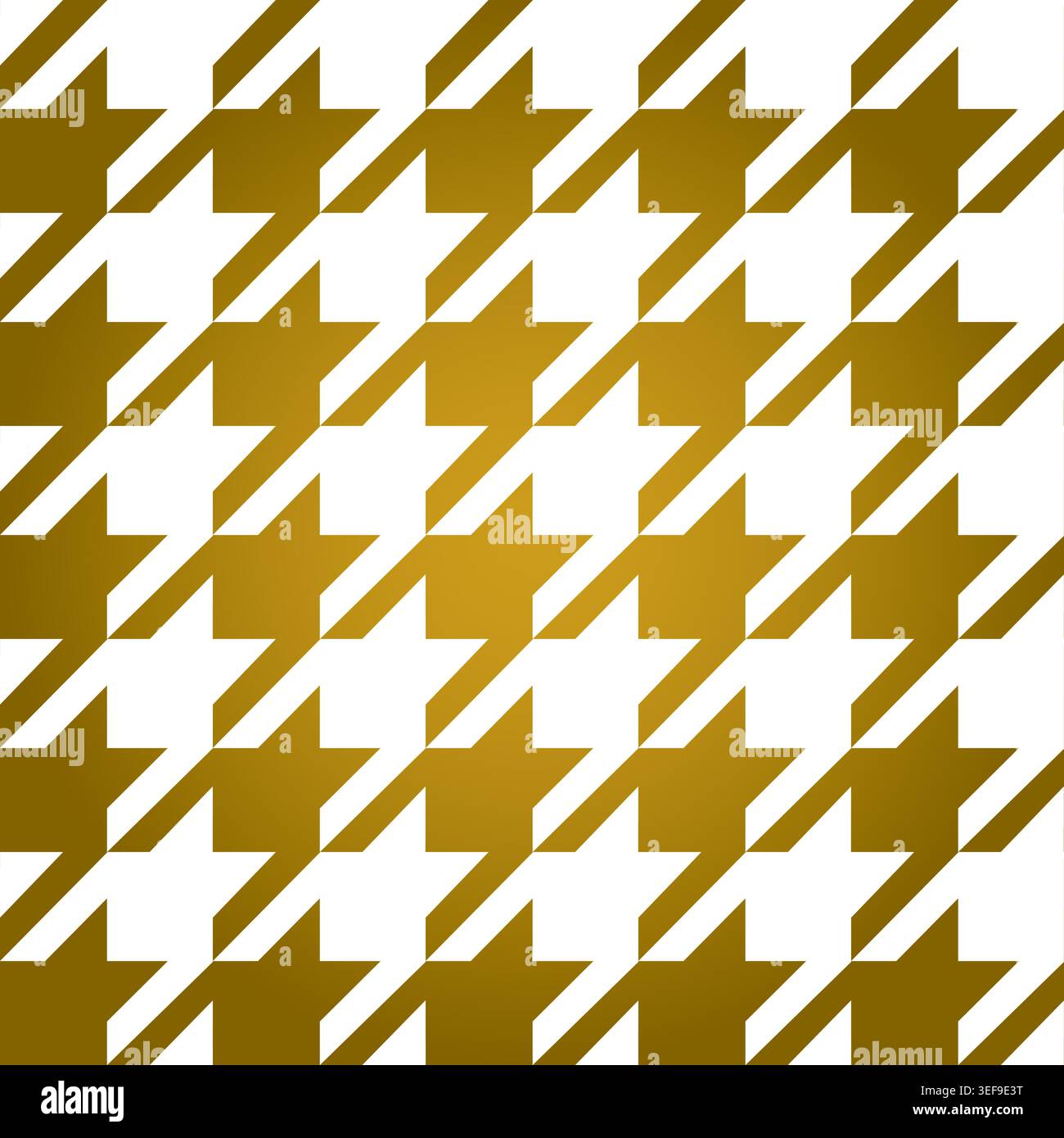 Modern Golden Geometric Houndstooth Pattern Abstract Seamless Background - Vector Design Stock Vector