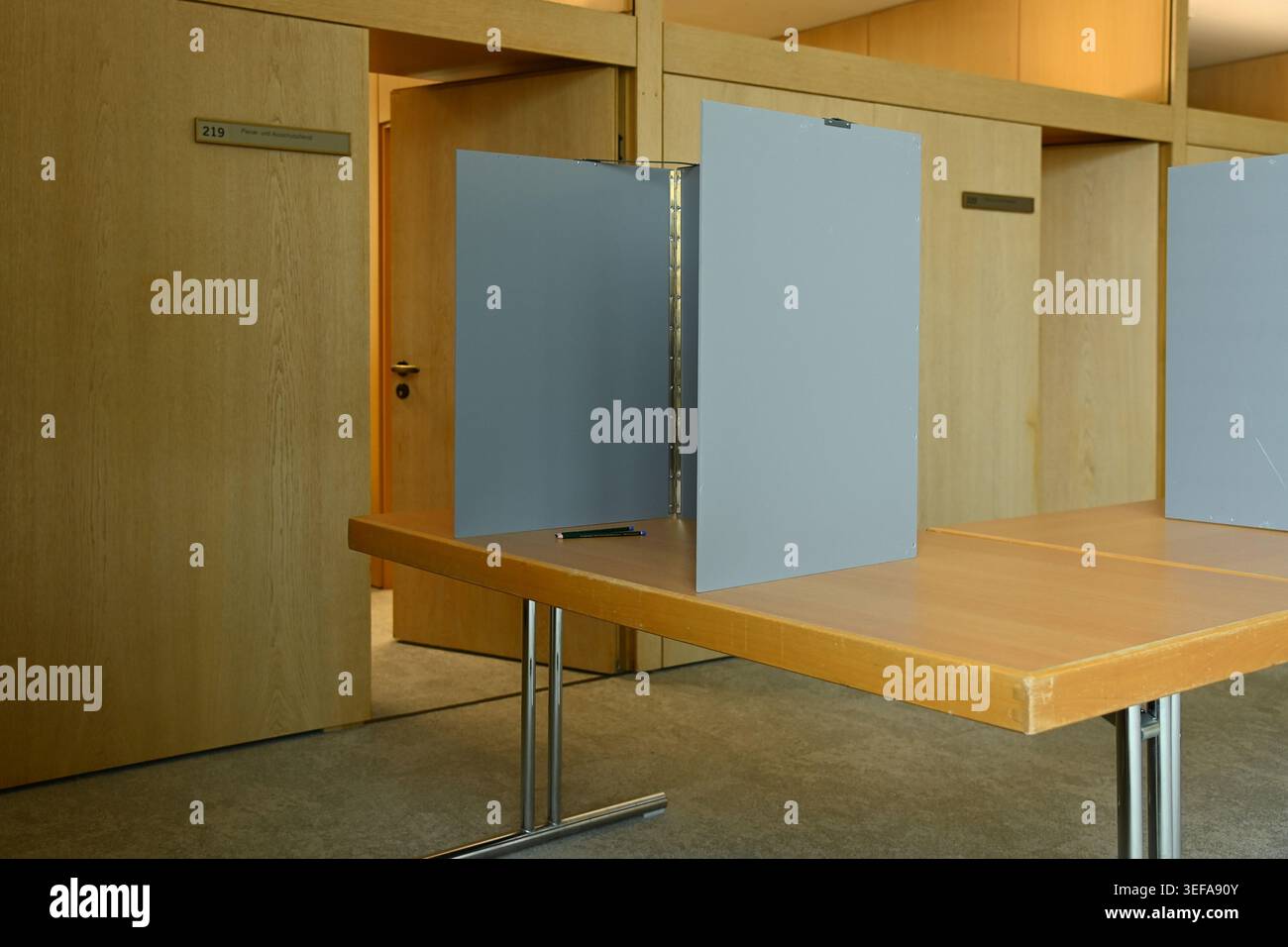 Ballot boxes for voting, voting booths. Voting booth. Secret vote ...