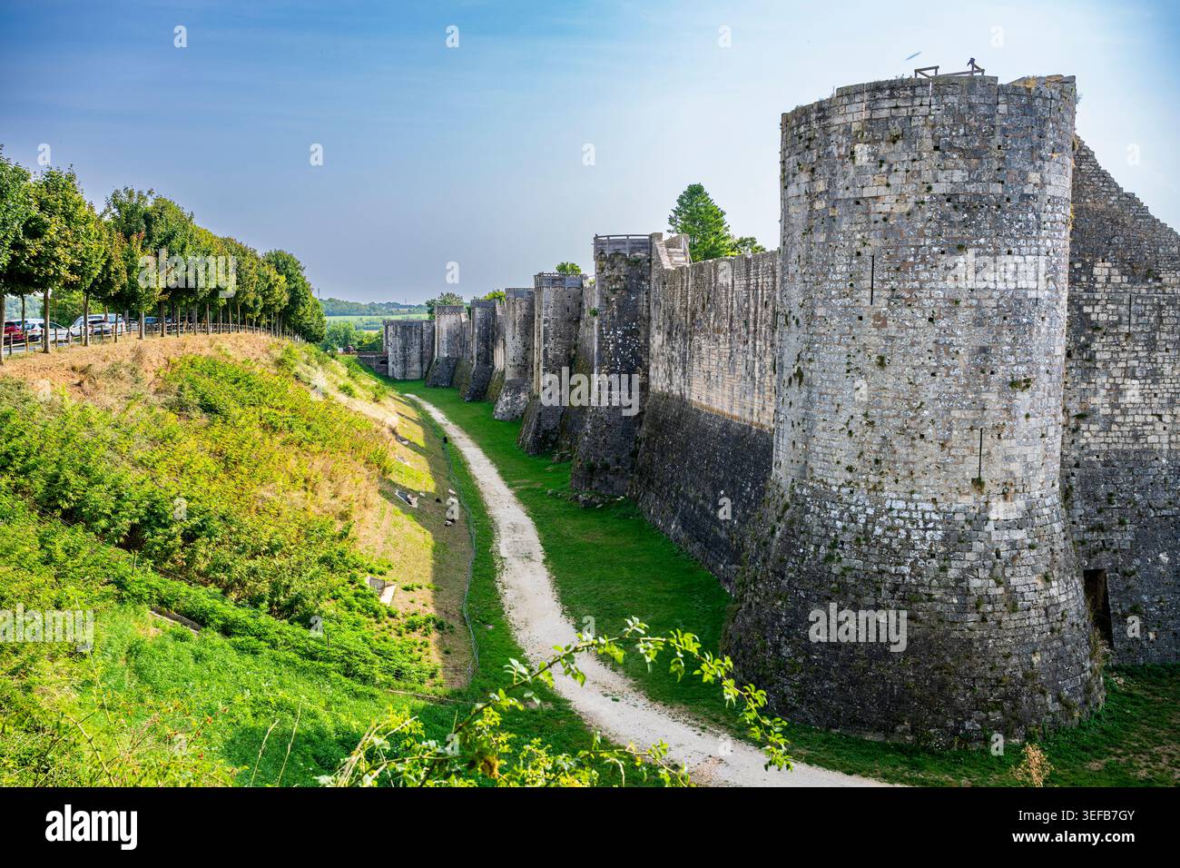 Exploration of fortifications in Provins, a UNESCO world heritage site in France Stock Photo
