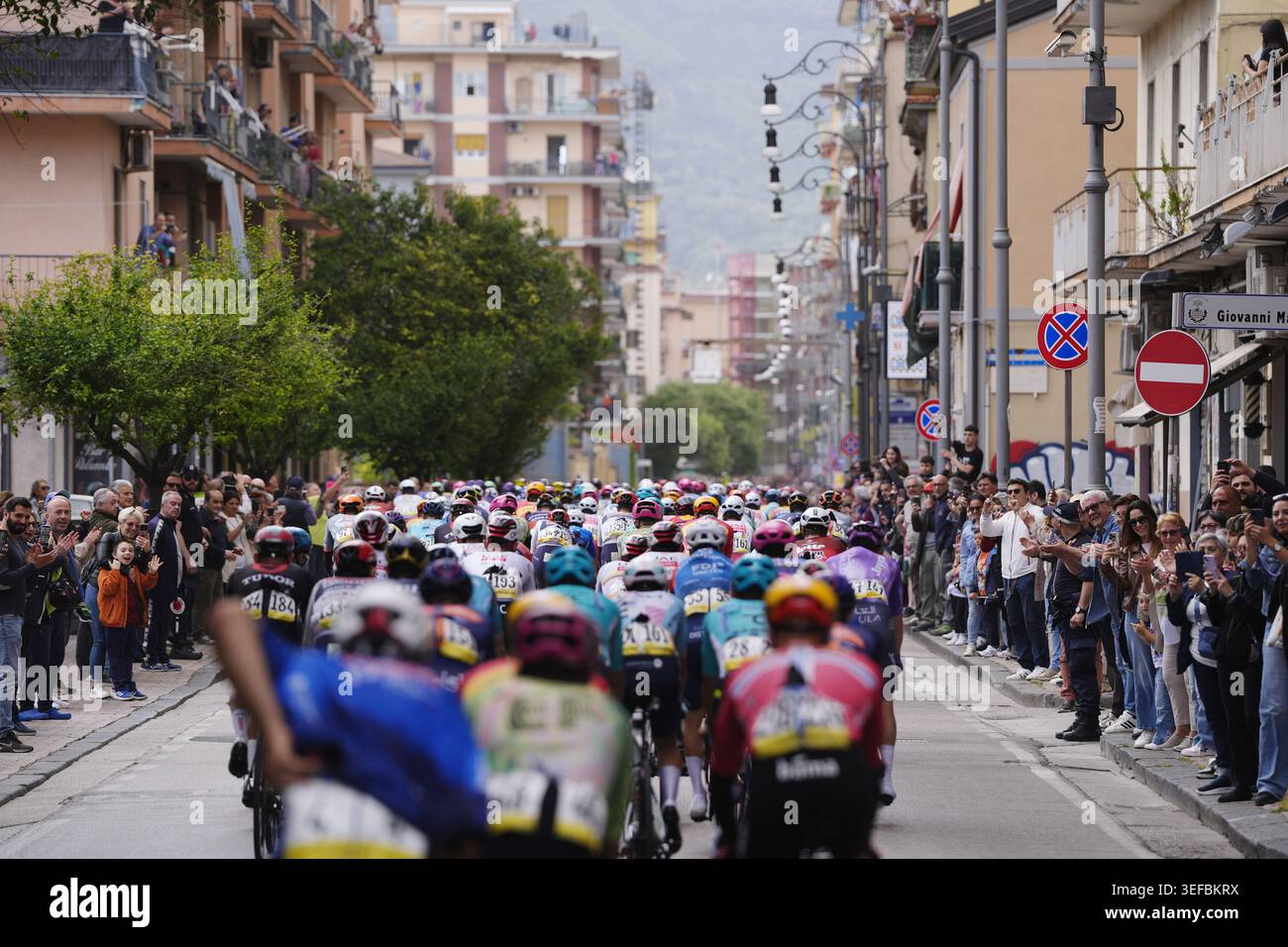 Pack Rides The pack rides during Stage 6 of the Giro d’Italia, from Paestum to ...
