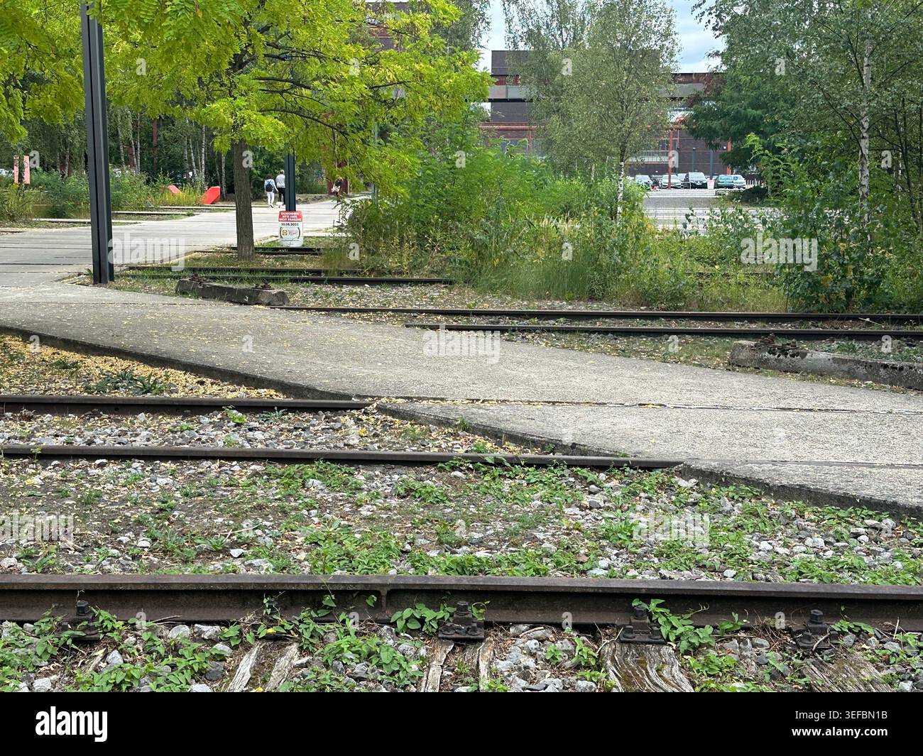 Zeche Zollverein Coal mine Industrial complex. Cultural hub. Red Dot Design museum. Unesco heritage site. Industrial nature green park - Smartphone Captured Stock Image