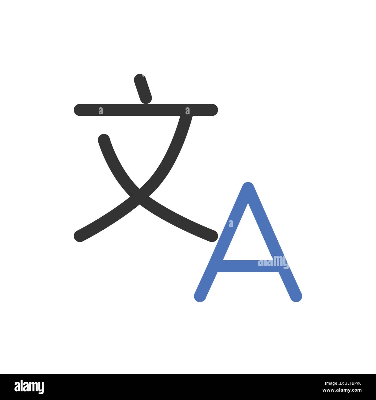 Language Translation Icon Editable Stroke Vector. Stock Vector