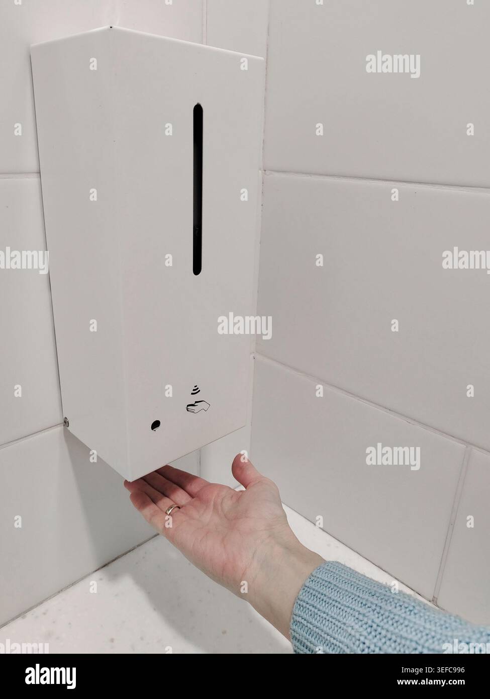 Automatic Touch Soap Dispenser Stock Photo