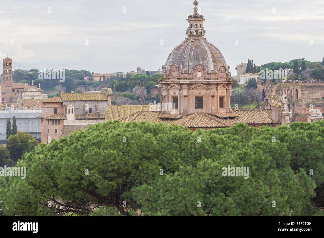Historic archaeological landmarks and ancient buildings in Rome with ...