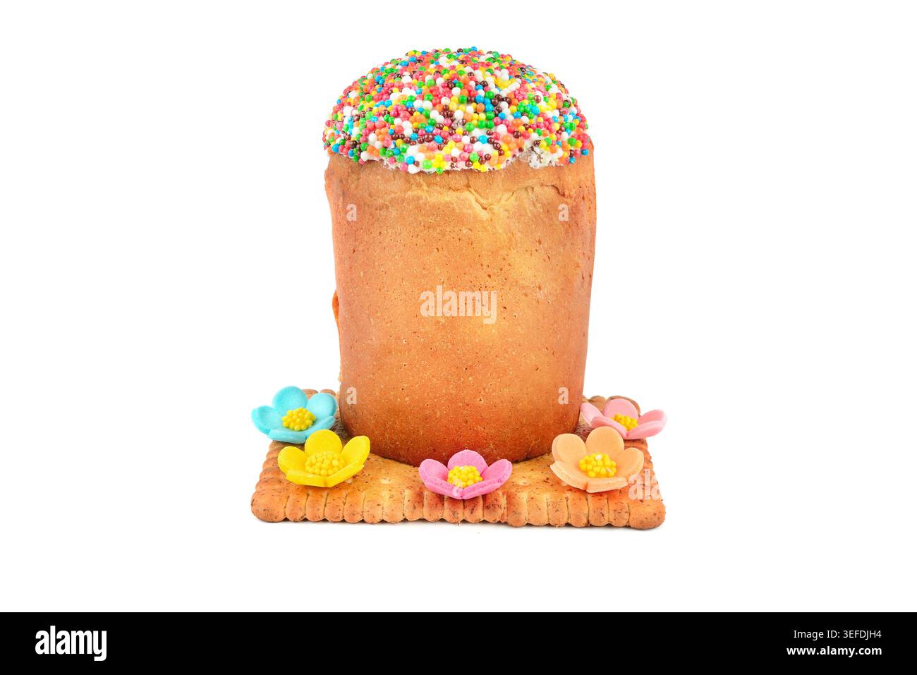 Easter cake isolated on white background. Stock Photo