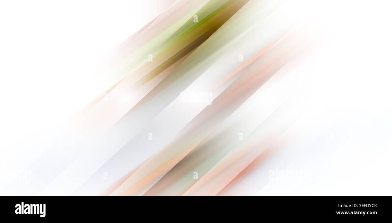 An abstract digital background featuring soft, flowing diagonal light streaks in pastel tones, isolated on a clean white background. Stock Photo