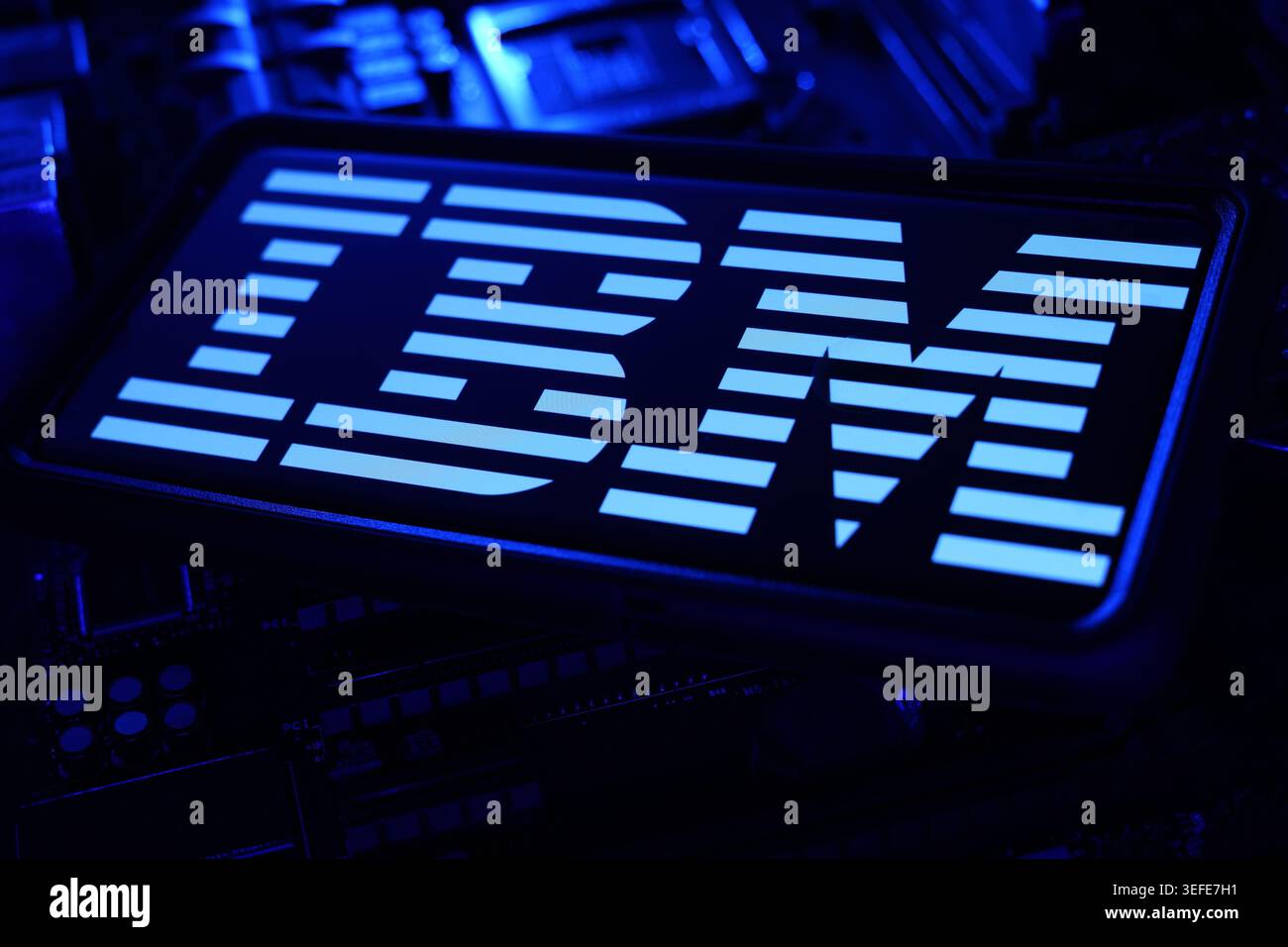 International Business Machines IBM Technology Company Logo Displayed ...