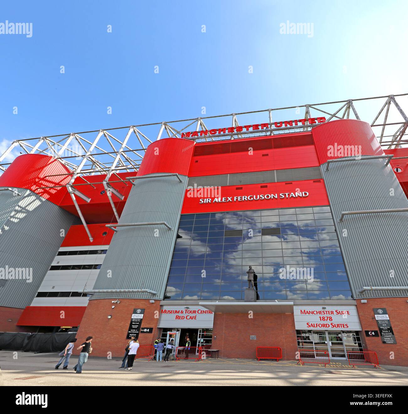Manchester United Alex Ferguson stand, Old Trafford, Manchester, England, UK. Stock Photo