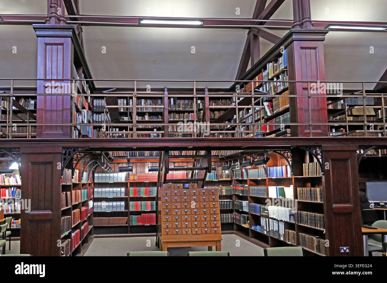 Wigan Museum and Archives historic reading room and collections, Wigan, Greater Manchester, England, UK. Stock Photo