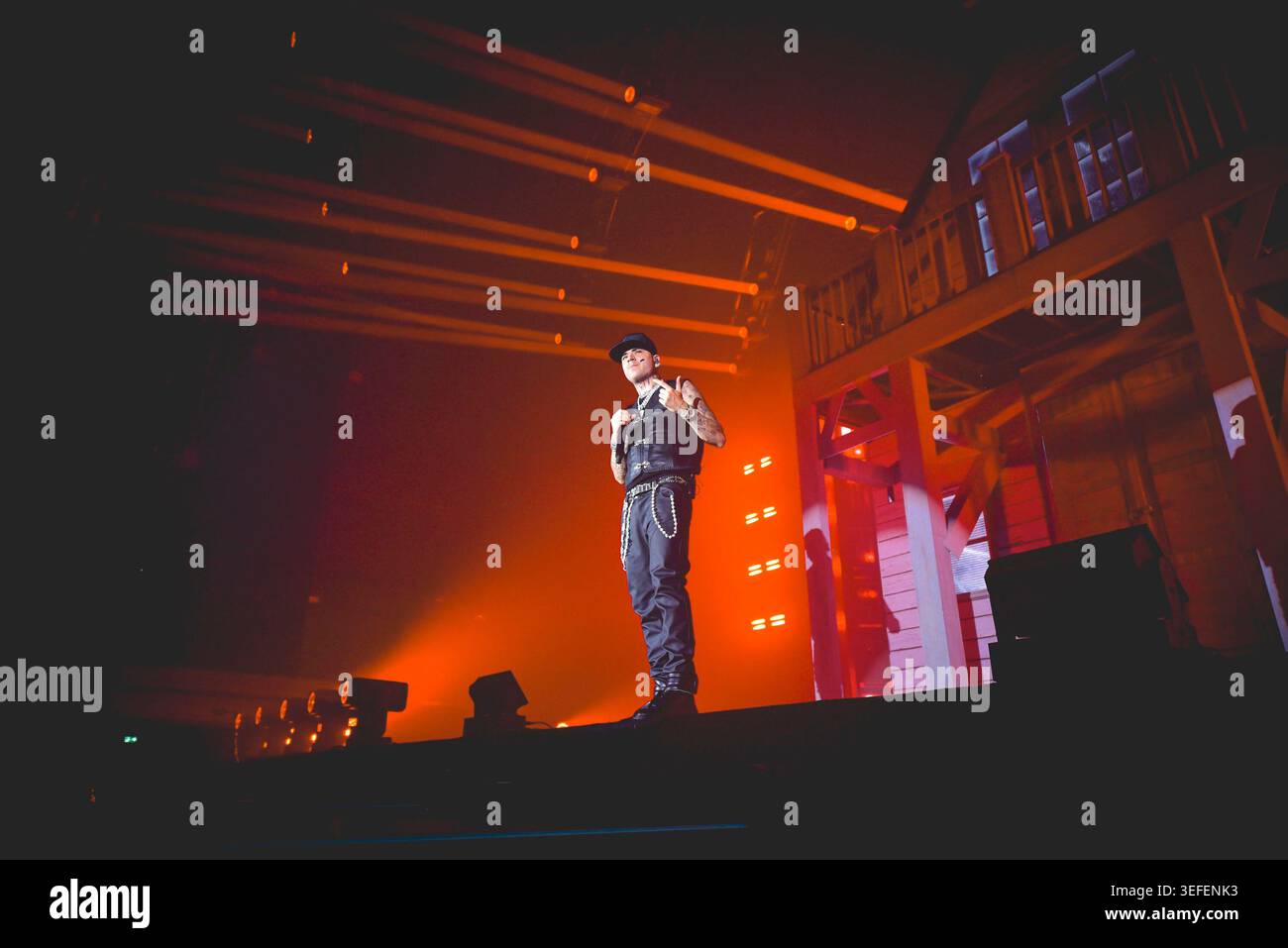 Italian rapper Andrea Arrigoni better known by the stage name Shiva ...
