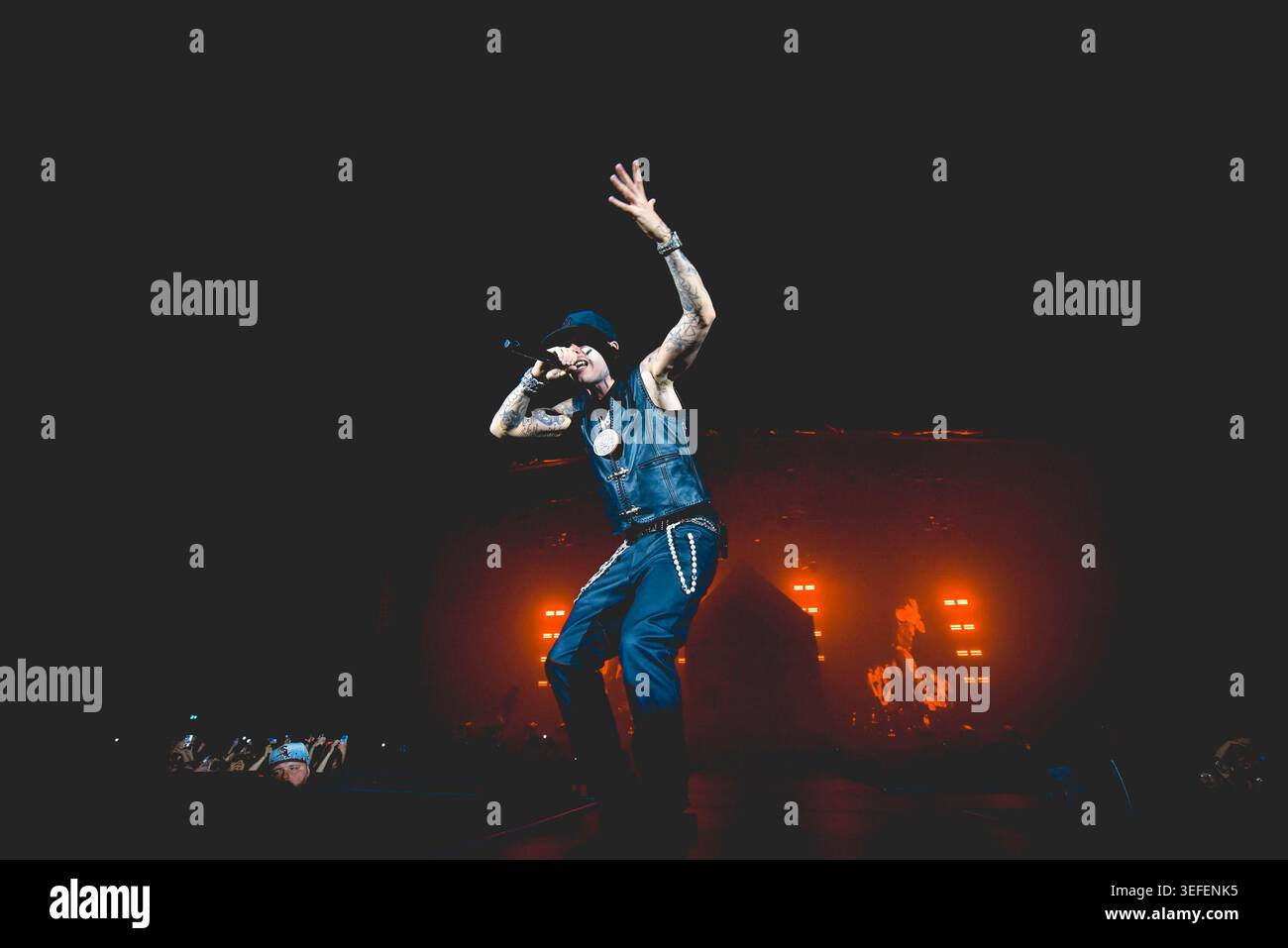 Italian rapper Andrea Arrigoni better known by the stage name Shiva ...
