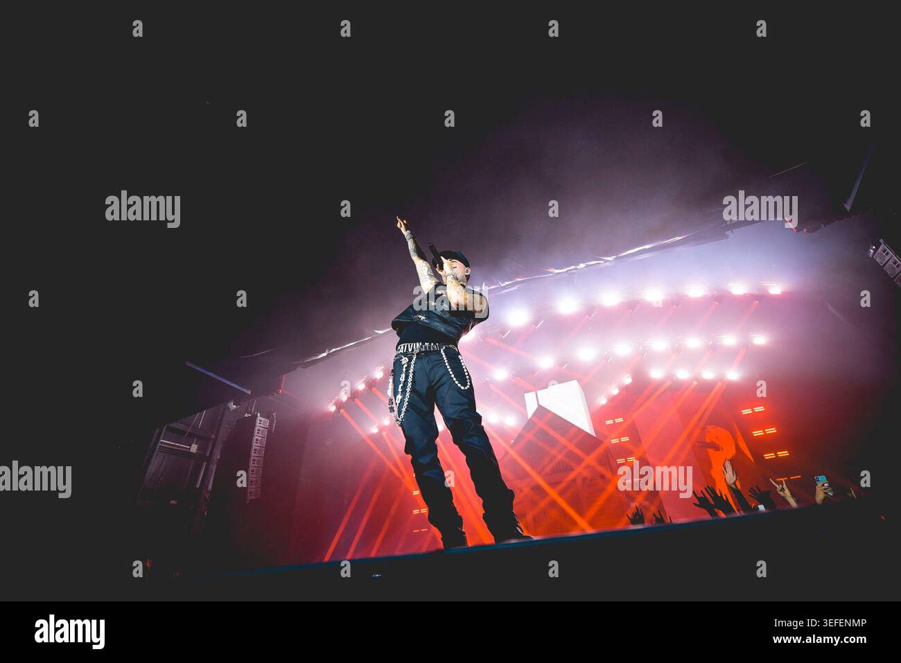 Italian rapper Andrea Arrigoni better known by the stage name Shiva ...