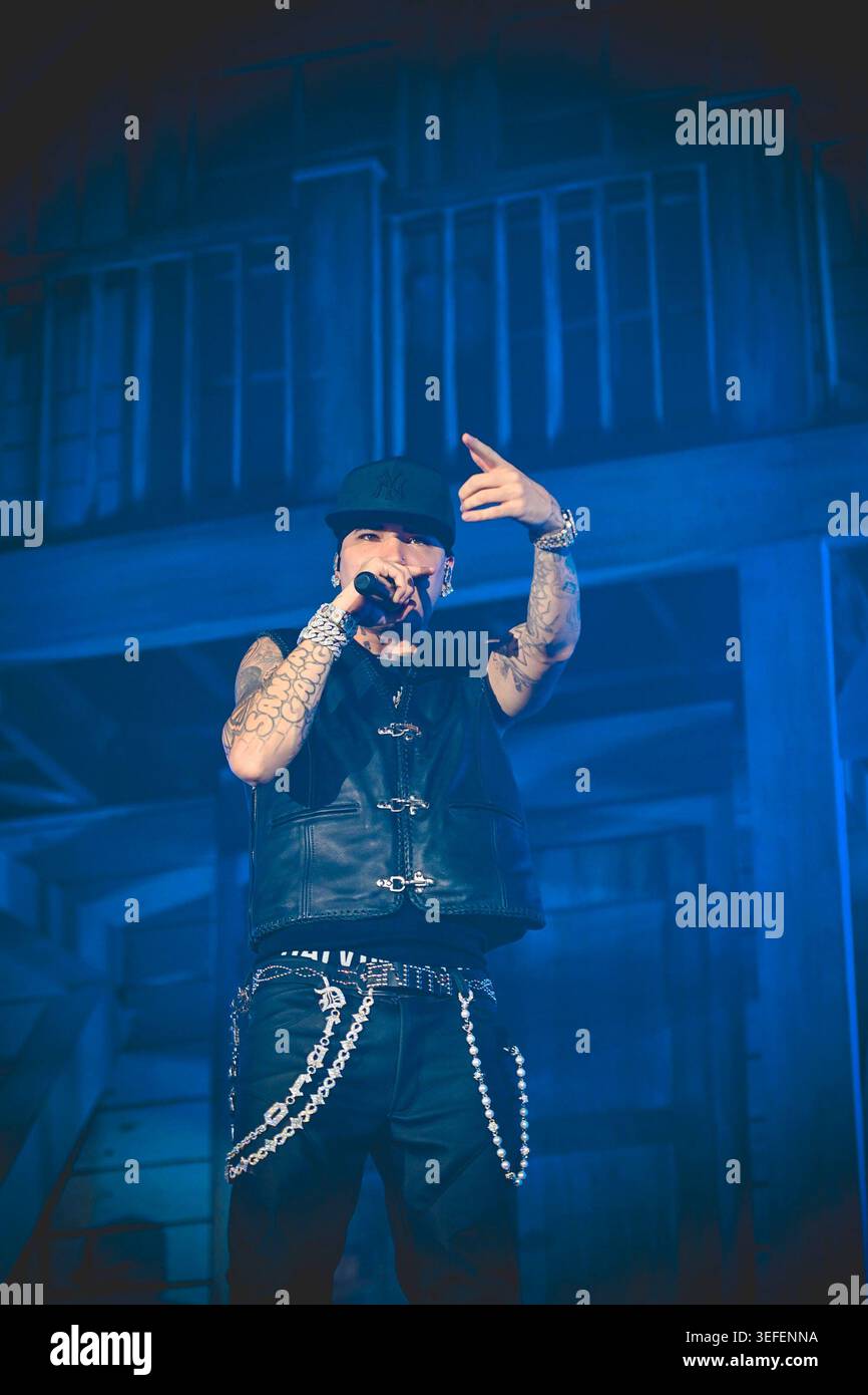 Italian rapper Andrea Arrigoni better known by the stage name Shiva ...