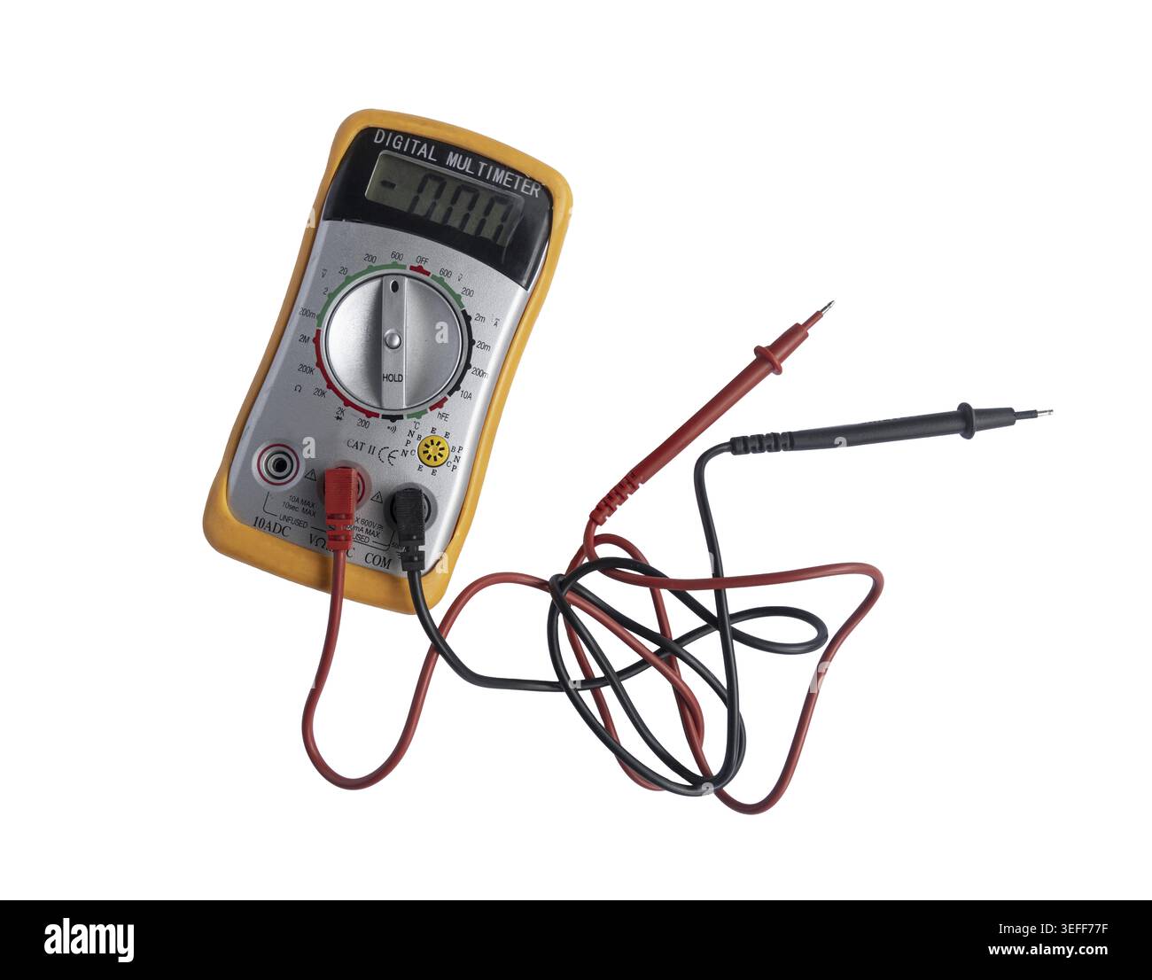 A digital multimeter on a transparent background Stock Photo