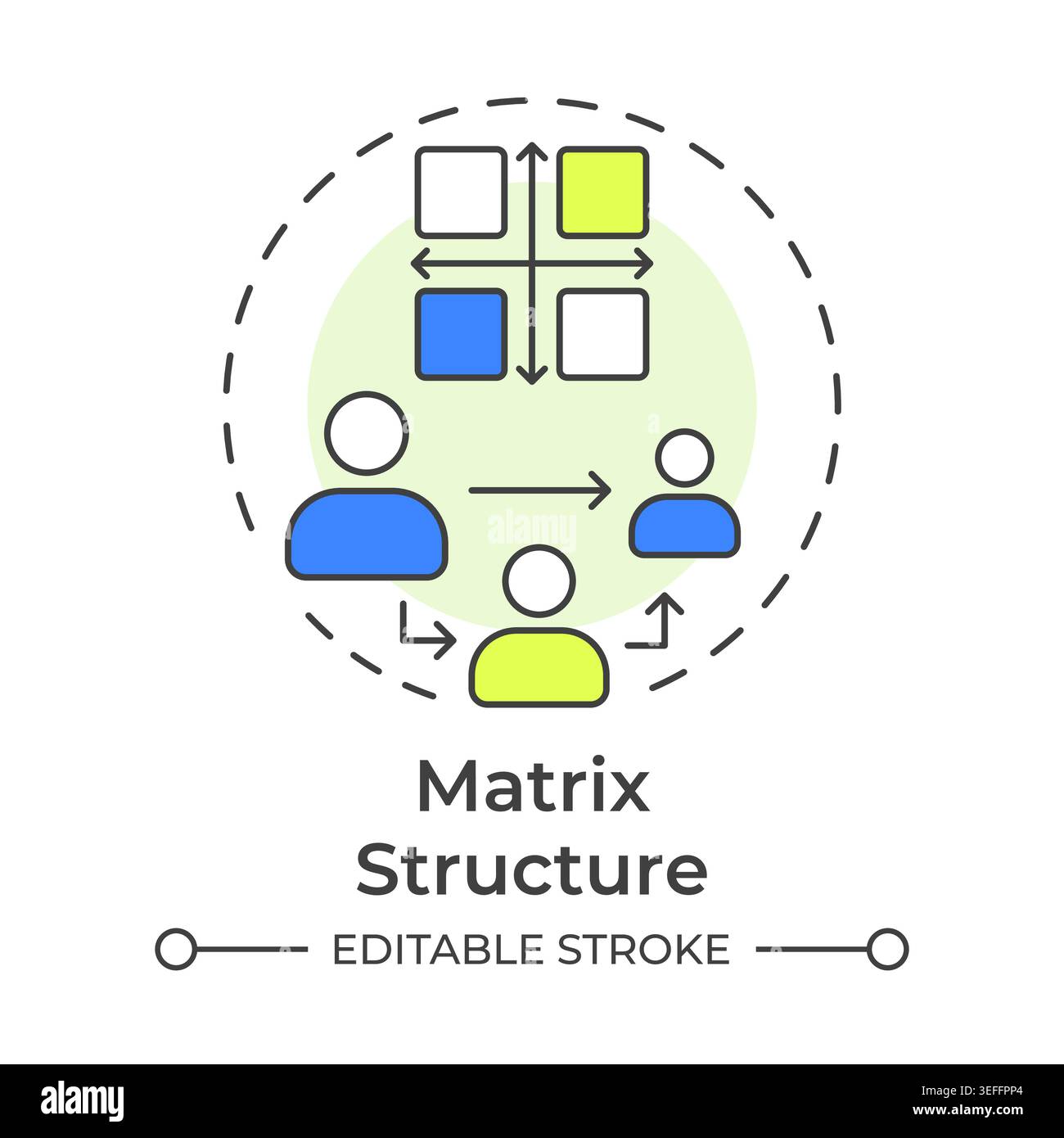 Matrix structure multi color concept icon Stock Vector