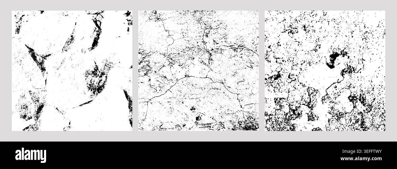 Distressed Texture Panel Set Stock Vector