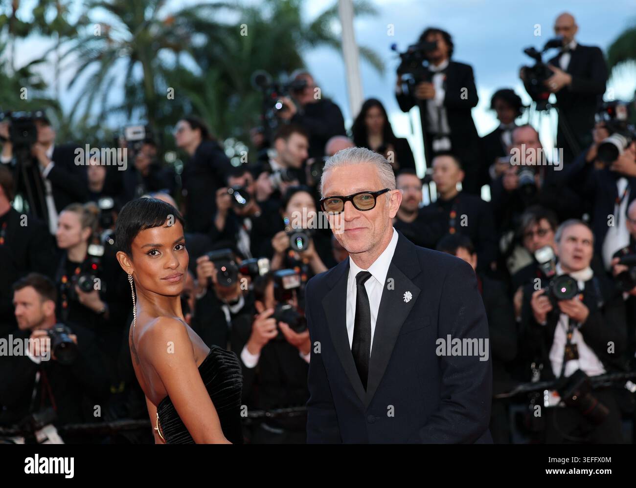 Cannes, France. 14th May, 2026. Actor Vincent Cassel (R) arrives for ...