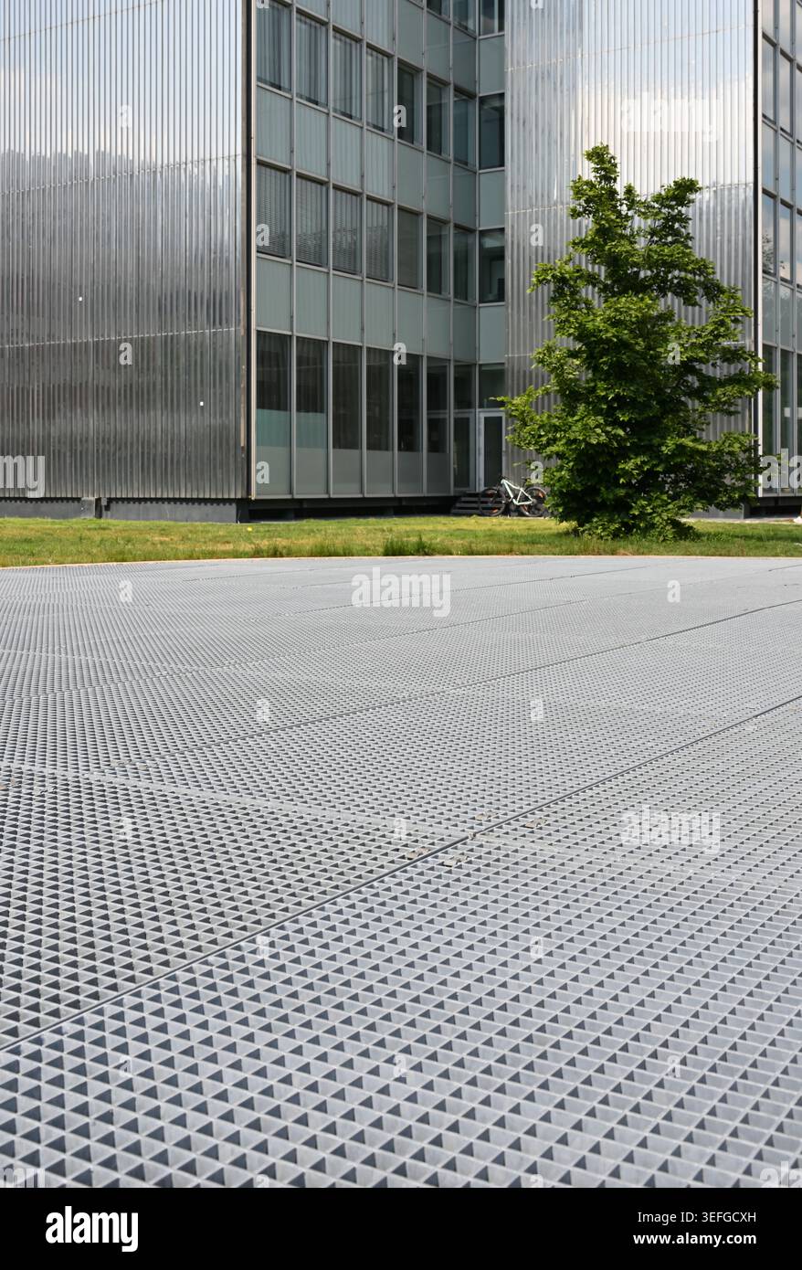Grid-like structure on Schadowstraße in Düsseldorf, Germany Stock Photo