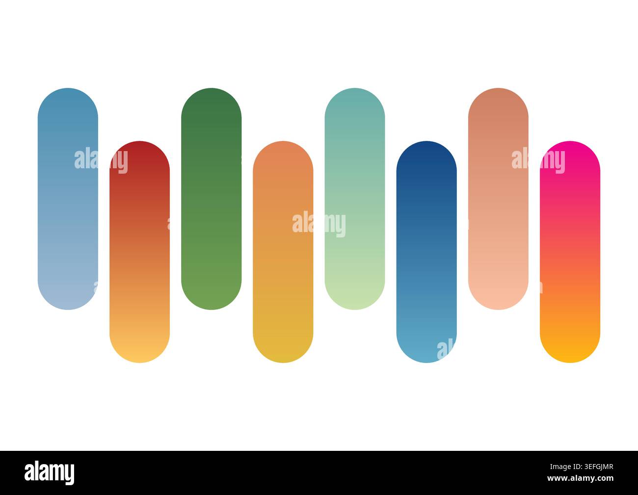 eight step gradient set. gradient backgrounds set. Stock Vector