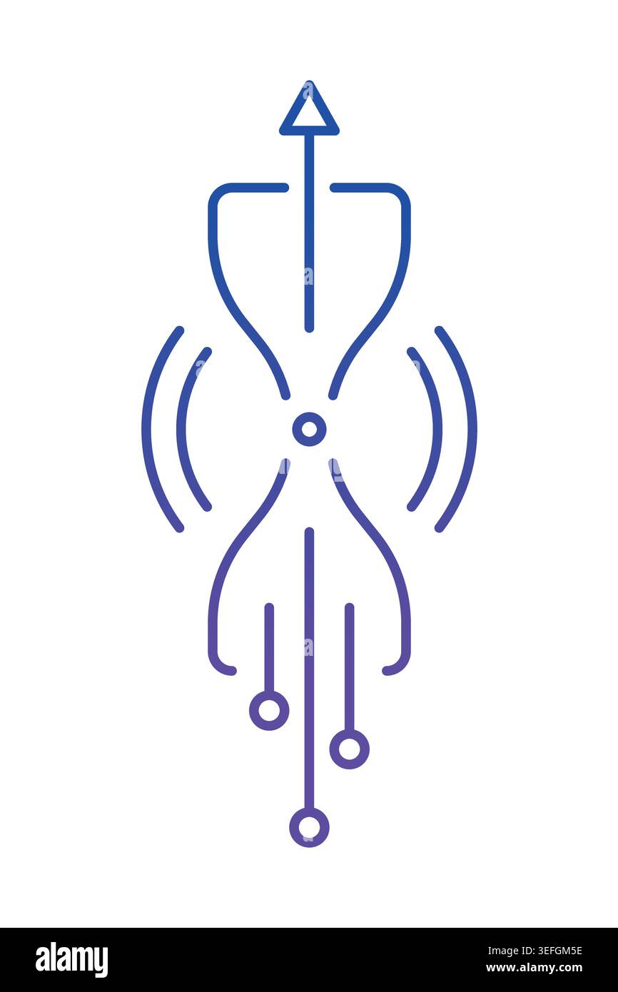 electronics and hourglass. technology and hourglass concept. Stock Vector