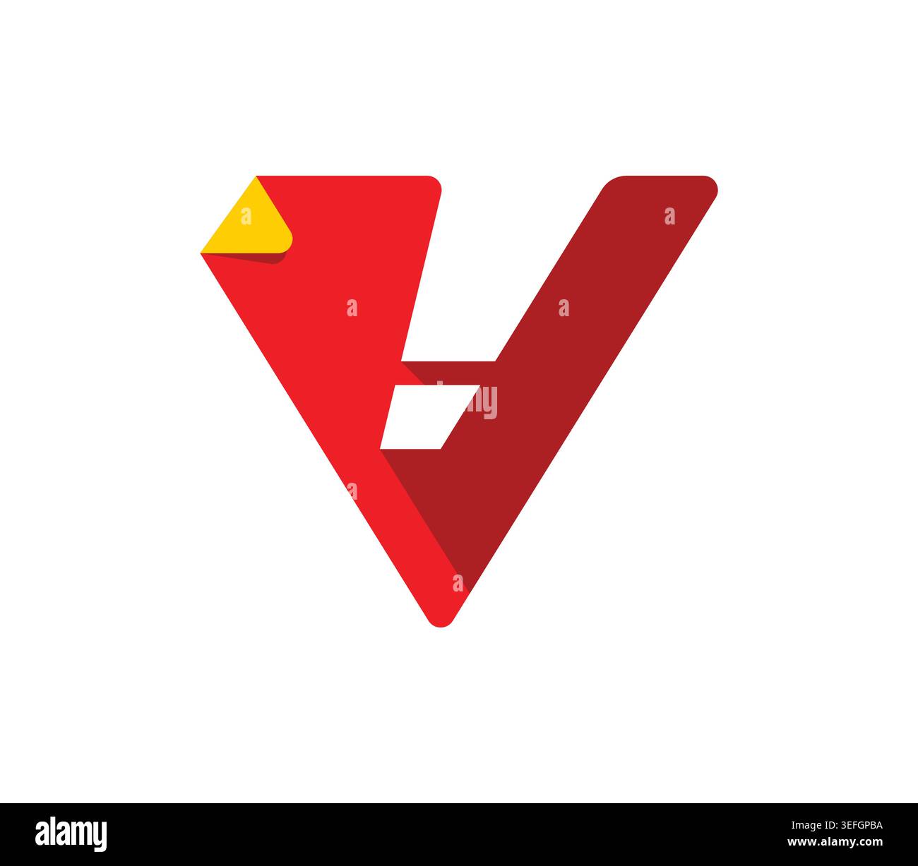 exclamation point in triangle. exclamation point concept. red triangle and exclamation symbol. Stock Vector