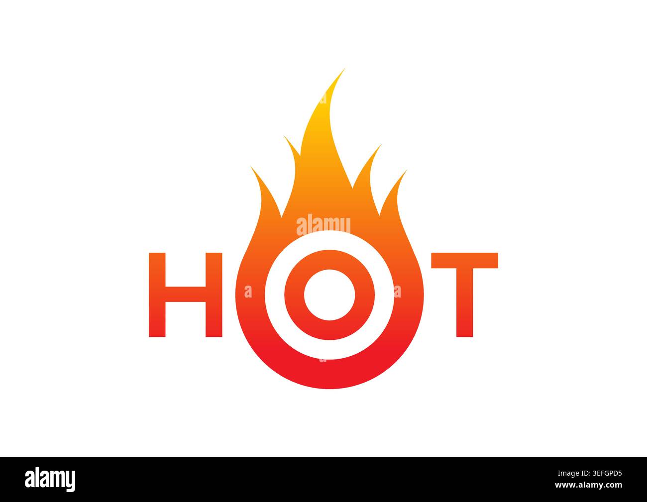 Flaming Hot Text Effect Vector Concept with Fire Sparks and Burning Typography Symbol Stock Vector
