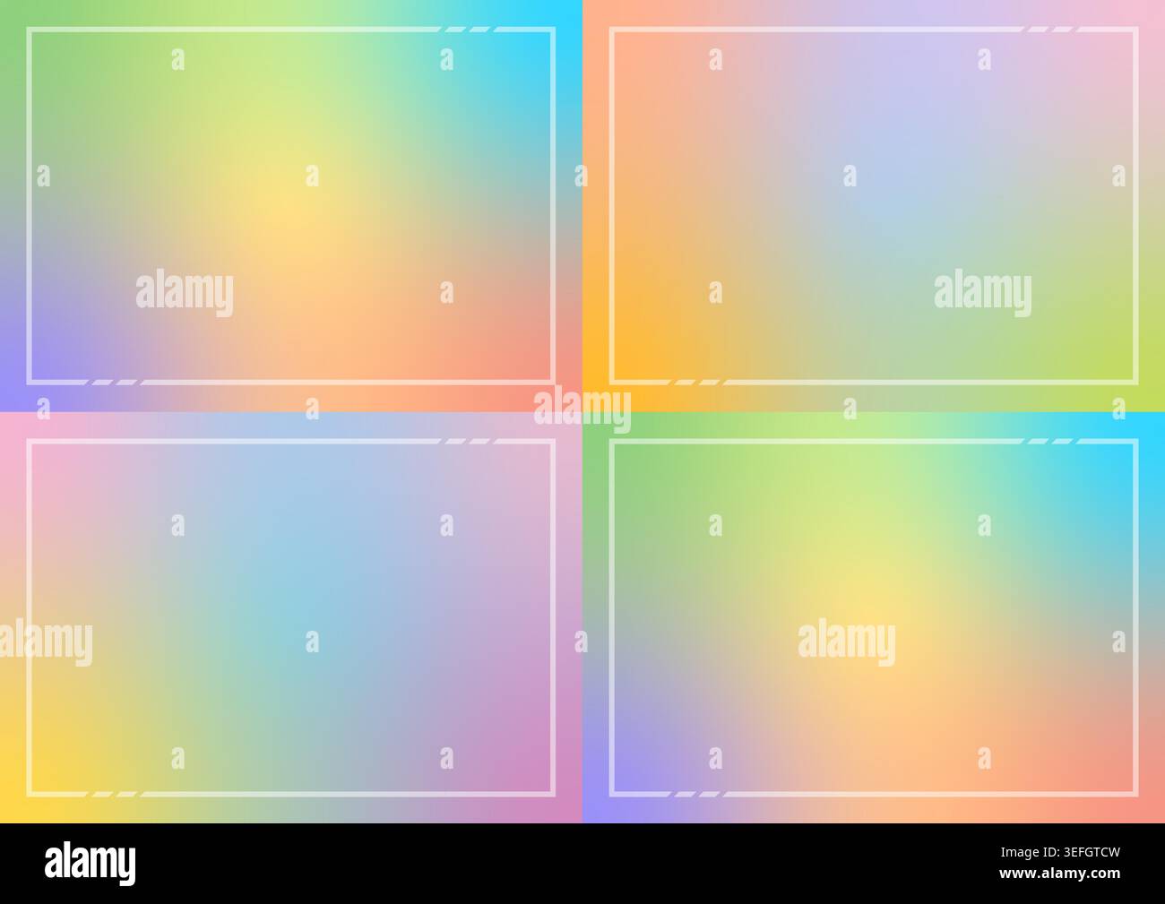 four option gradient set. gradient backgrounds. Stock Vector