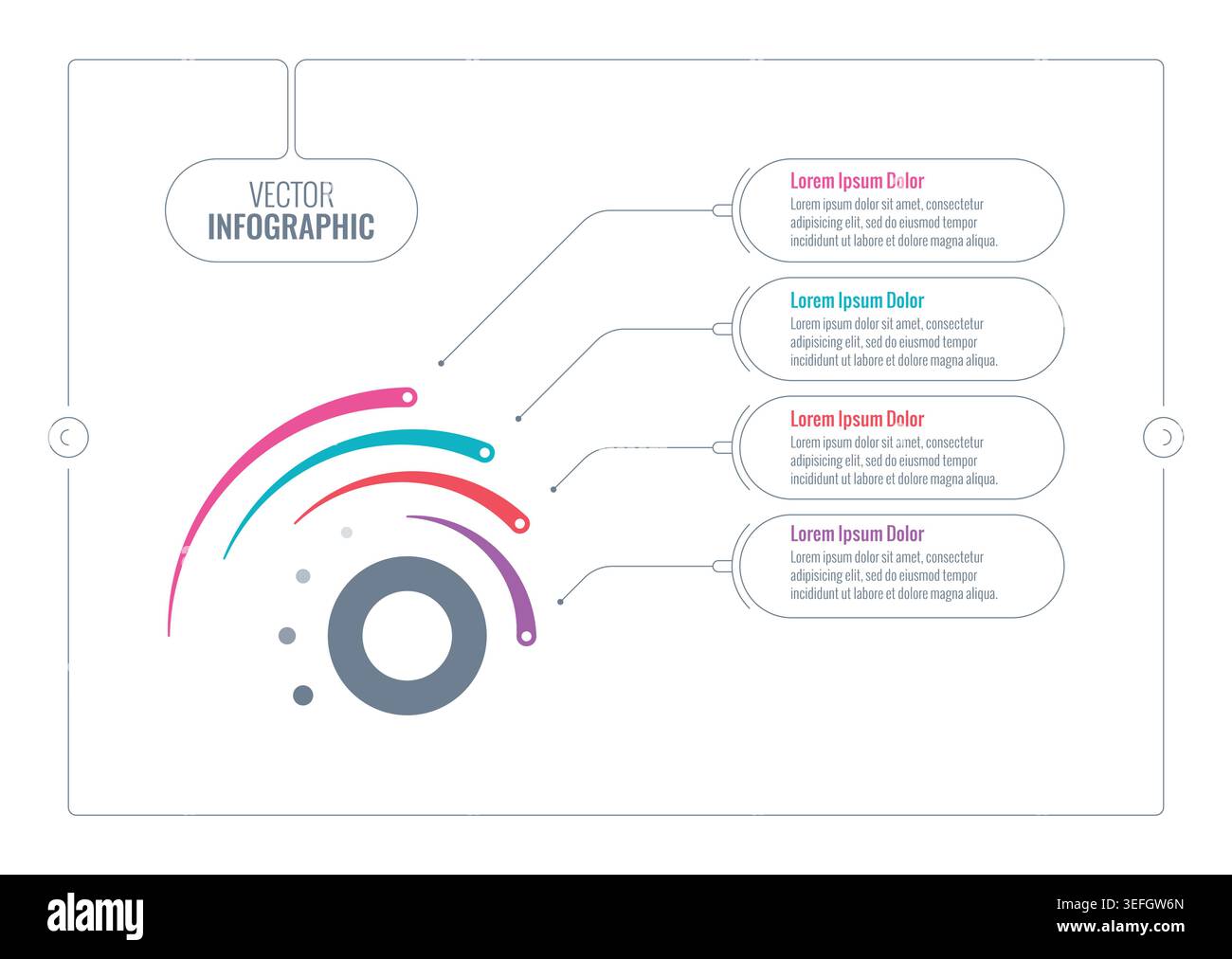 geometric infographic template. Stock Vector